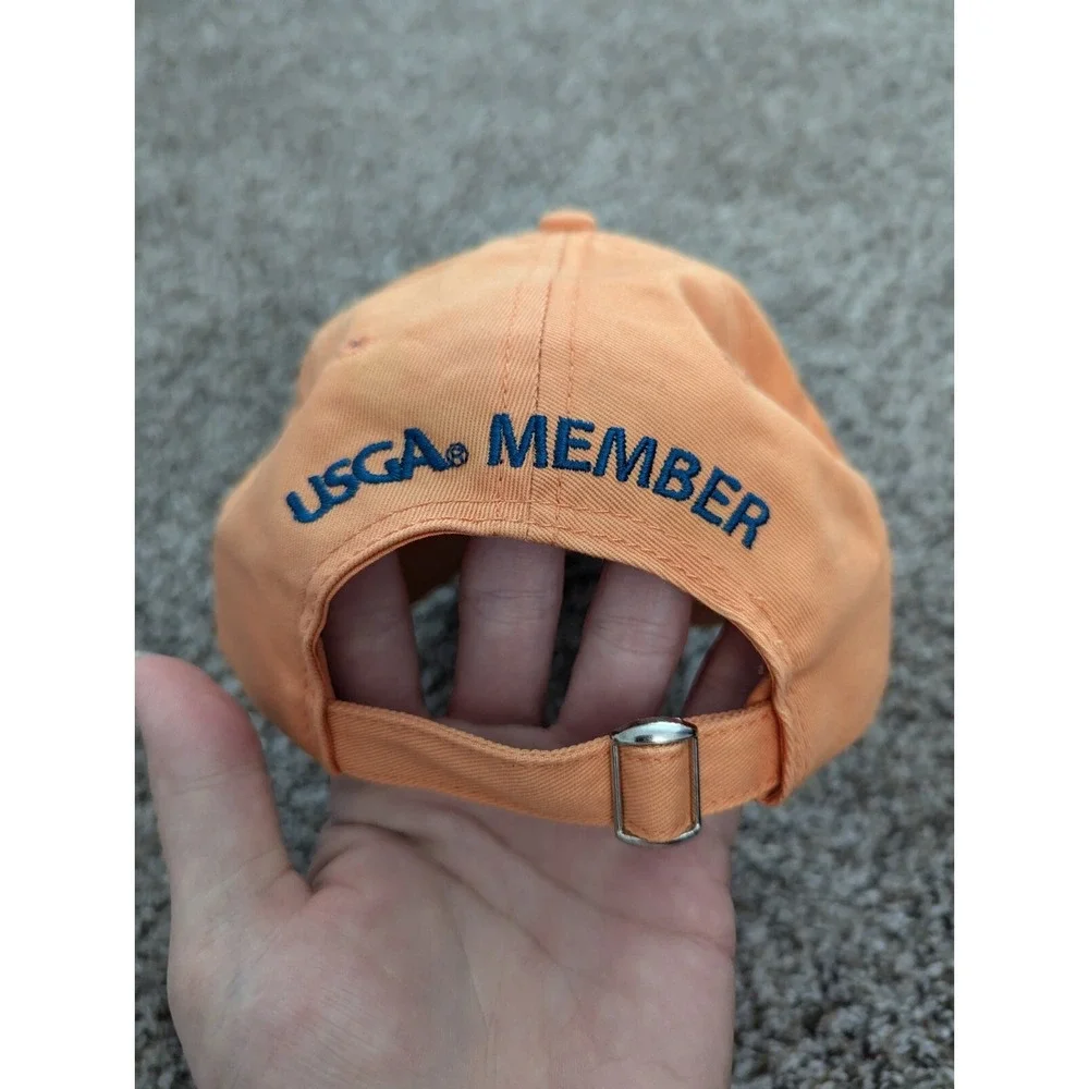 2015 US OPEN CHAMBERS BAY HAT‎ USGA Member Cap Orange Golf Adjustable Strapback